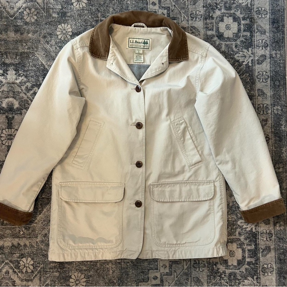 L.L. Bean Barn Jacket with corduroy collar